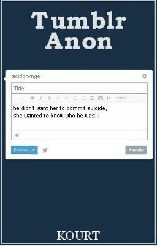 tumblr anon ♦ c.h